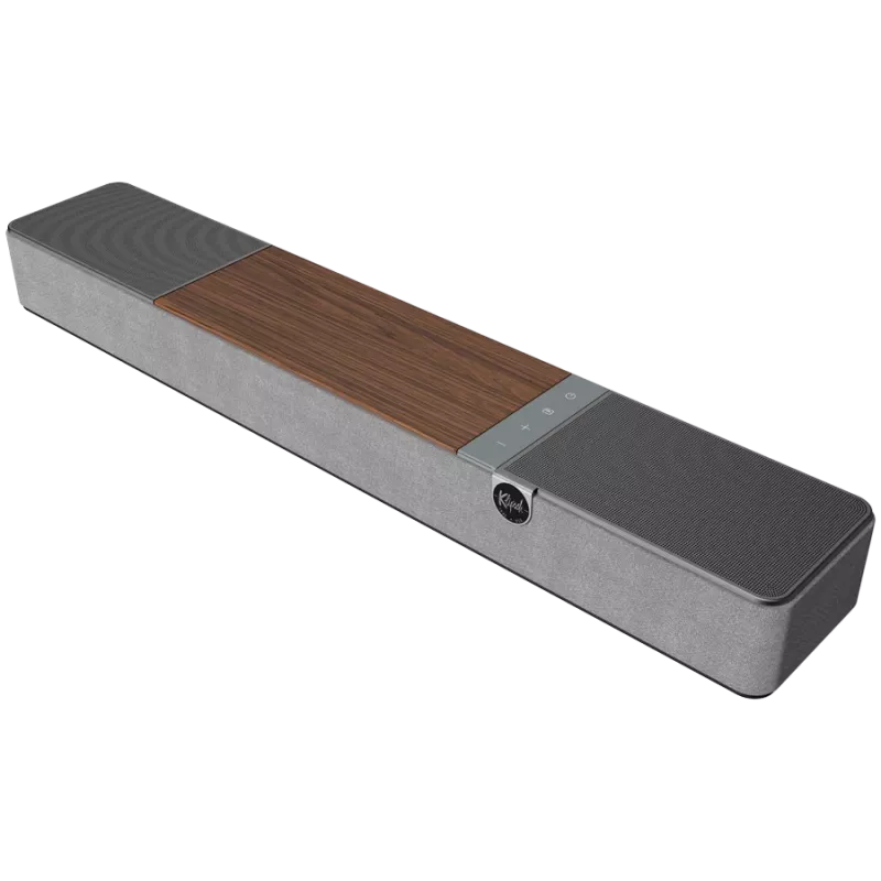Soundbar KLIPSCH Flexus CORE 100 — 2.1 Kanäle, 100 W, integrierter Subwoofer, Grau/Walnuss