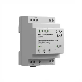 KNX Dimmaktor 4‑Kanal Gira Dimmaktor REG KNX Secure 202500, 4 Ausgänge