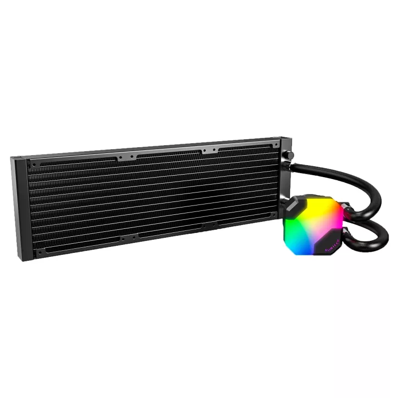 AIO-Wasserkühlung Montech Hyper Flow ARGB 360 mm Schwarz – 360-mm-Radiator, ARGB, geschlossener CPU-Kühler