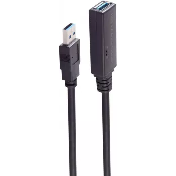 USB-Kabel ShiverPeaks BS13-39085 15 m USB A Schwarz