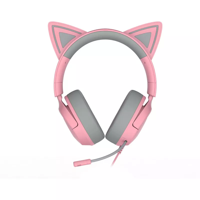 Headset Razer Kraken Kitty V3 X — Kabelgebunden, USB Typ-A, Over-Ear, 20–28kHz, 1,3 m Kabel, Pink