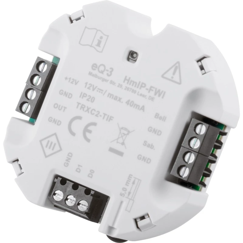 Homematic IP HMIP-FWI Smart-Home-Empfänger 868 MHz kabelgebunden Weiß