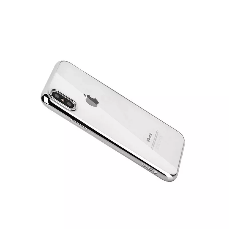 Weiche Hülle Devia für iPhone XS Max – TPU, silber, schlanke Schutzhülle
