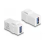 DeLOCK Keystone-Modul USB 3.0 A Buchse zu USB 3.0 A Buchse weiß 1:1