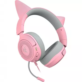 Headset Razer Kraken Kitty V3 X — Kabelgebunden, USB Typ-A, Over-Ear, 20–28kHz, 1,3 m Kabel, Pink