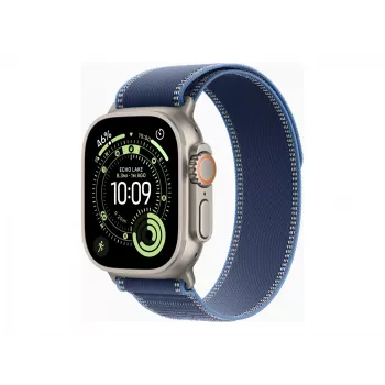 Apple Watch Ultra 3 GPS + Cellular 49mm Natural Titanium Case mit Blue/Bright Blue Trail Loop - M/L | Apple
