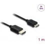 HDMI-Kabel DELOCK 81684 — 1 m, HDMI Typ A (Stecker) auf HDMI Typ C (Stecker), 48 Gbit/s, 7680×4320, schwarz