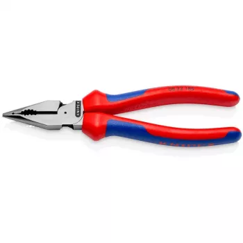 08 22 185, Spitzzange, 1,3 cm, 61 HRC, blau, rot, 55 mm, 185 mm