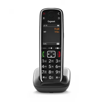 Gigaset E720 Analog/DECT Telefon mit Rufnummernanzeige Schwarz