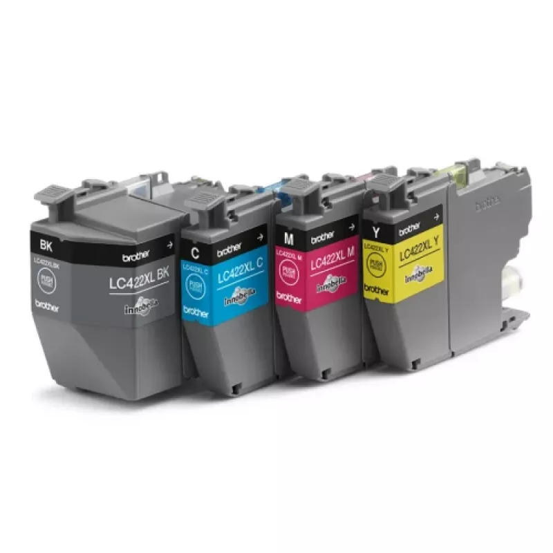 Brother LC422XLVALDR Tintenpatrone 4 Stück Original Hohe (XL) Reichweite Schwarz, Cyan, Magenta, Gelb