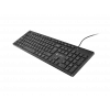 Kabelgebundene schlank-Multimedia-Tastatur NATEC HERRING — schwarz, Low-Profile-Layout, Multimediatasten