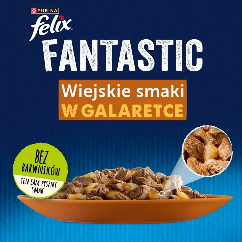 Felix Fantastic Kaninchen, Lamm - Nassfutter für Katzen 340 g (4x 85 g)