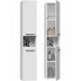 Badezimmer Aufbewahrungsschrank top e shop NEL I BIEL, freistehend, 5 Regalböden, 310×300×1740 mm, weiß