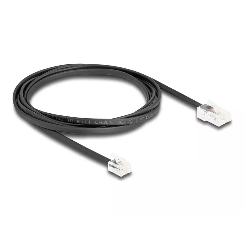 Telefonkabel DeLOCK 88036 RJ45 auf RJ11 2 m Schwarz