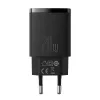 Indoor USB-Schnellladegerät Baseus CCXJ-B01 – 2 Ports (USB-C PD 20W + USB-A QC3.0 18W), 100–240 V, Schwarz