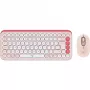 Logitech POP Icon Combo - Tastatur-Maus-Set - Kabellos - Bluetooth LE - QWERTY - US International - rosé, Off-White (920-013142)