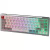 Raijintek MGA-68 Gaming-Tastatur, Hejin Magnetic Yellow Switches, DE Layout, Silber