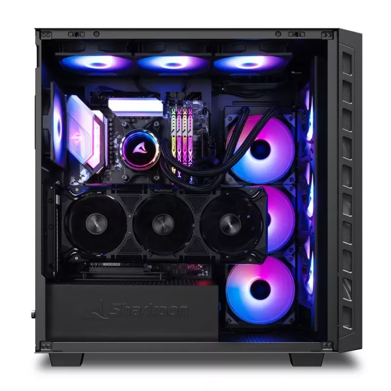 Sharkoon REBEL C80M RGB Midi-Tower Schwarz