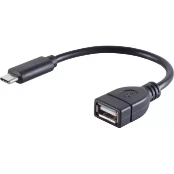 USB-Kabel S/CONN 13-20015 USB 2.0 0,12 m USB C USB A Schwarz