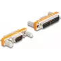 DELOCK Kabel-Adapter D-Sub 9-polig auf D-Sub 25-polig, vergoldete Kontakte, orange/silber