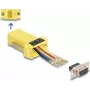 DeLOCK D-Sub 9-polig Buchse auf RJ45 Buchse Montagesatz gelb VGA RJ-45