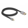 DeLOCK Mini DisplayPort auf DisplayPort Kabel 8K 60 Hz 1 m grau Metall ohne Verriegelung
