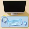 XXL-Schreibtischunterlage für Maus und Tastatur, blau