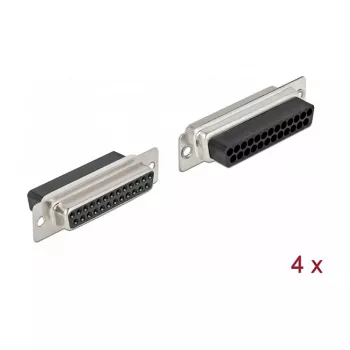 Wire Connector D-Sub 25 pin DeLOCK 66721 Schwarz Silber