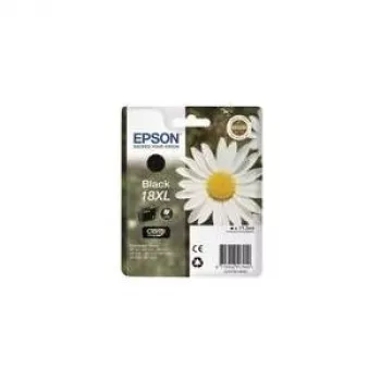Epson Daisy Einzelpackung Schwarz 18XL Claria Home-Tinte, hohe (XL) Reichweite, schwarz, pigmentbasierte Tinte, 1 Stück