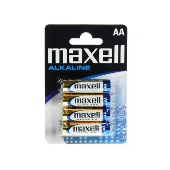 Maxell Alkaline-Batterien AA LR6, 1,5 V, 15A-BL4, 4 Stück