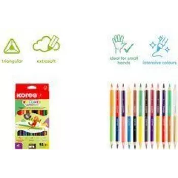 Kores KOLORES DUO JUMBO Buntstifte sortierte Farben 12 Stück (93252)