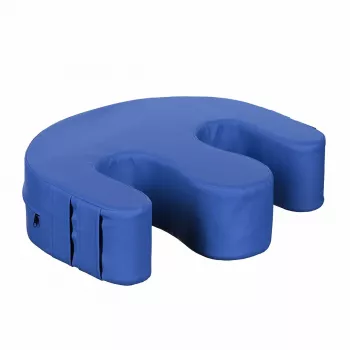 Repositionierungs-/Dreh-Rehabilitationskissen ActionMed PR100AM — blau, Beinstütze, Tasche und Handgriffe
