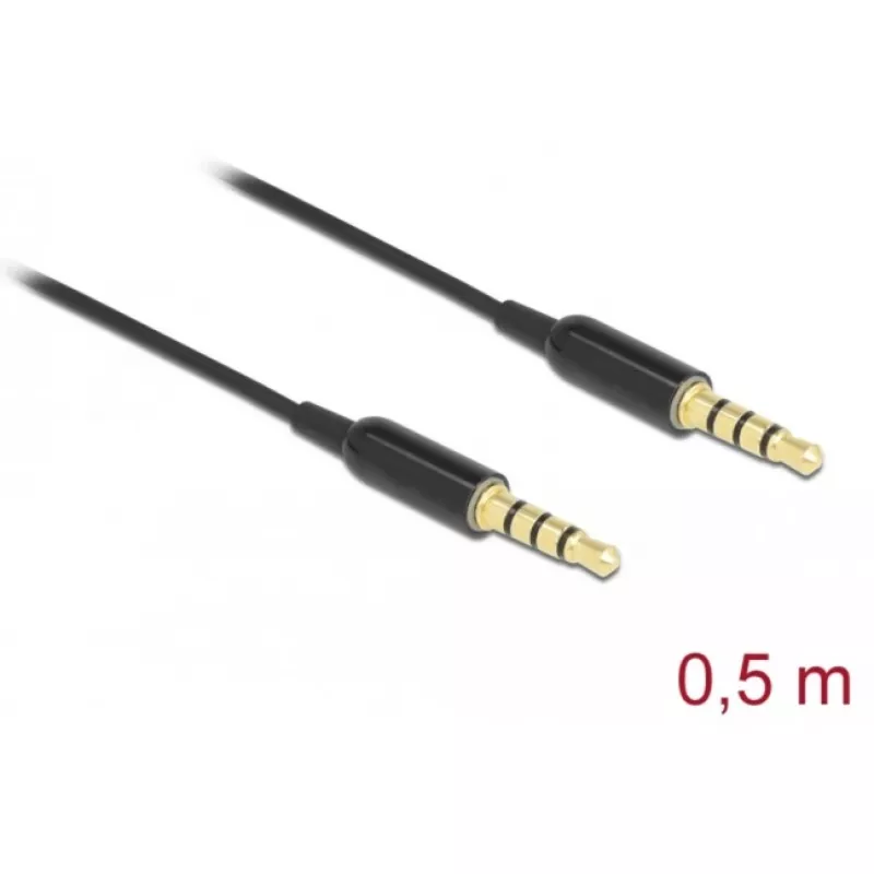 Audiokabel DeLOCK 66075 0,5 m 3,5 mm Schwarz