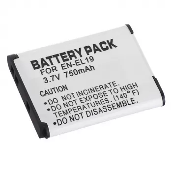 Wiederaufladbarer Kamera-Akku Extra Digital EN-EL19 3,7V 1050mAh für kompatible Nikon-Kameras