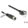 Netzwerkkabel DeLOCK M12-Kabel A-codiert 8-polig Buchse auf RJ45-Stecker Cat.5e 2 m schwarz