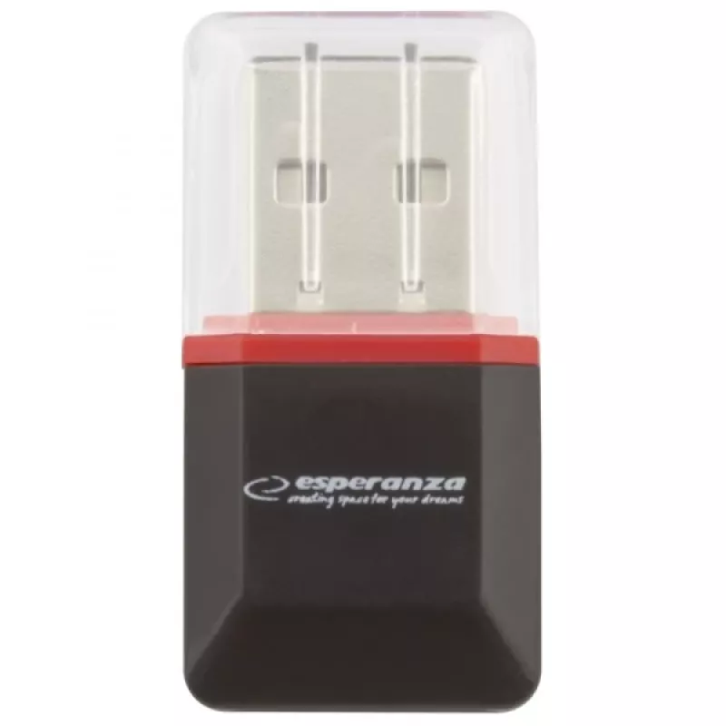 Esperanza EA134K Kartenleser Schwarz, Silber, Transparent USB 2.0