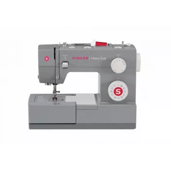 Nähmaschine SINGER Heavy Duty 4432 — elektrisch, 32 Stichmuster, 1-Stufen-Knopfloch, Freiarm, grau