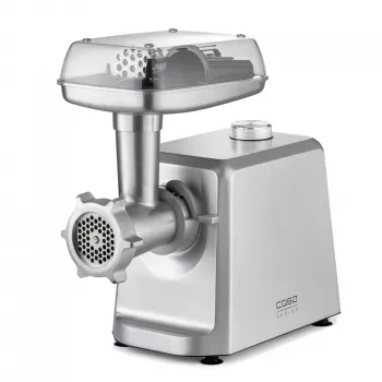 Caso | Fleischwolf | FW 2500 | Edelstahl | 2500 W | 2 Geschwindigkeiten | Durchsatz (kg/min) 2,5 | 3 Edelstahl-Wolfplatten (3 mm, 5 mm und 8 mm), Wurstfüller, Keksgebäckaufsatz