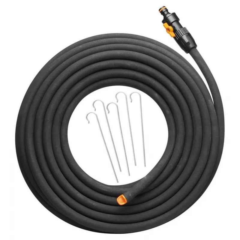 Gartenschlauch Fiskars 1025935 — Gummi, 15 m, oberirdisch, UV-beständig, schwarz, 39 mm Ø