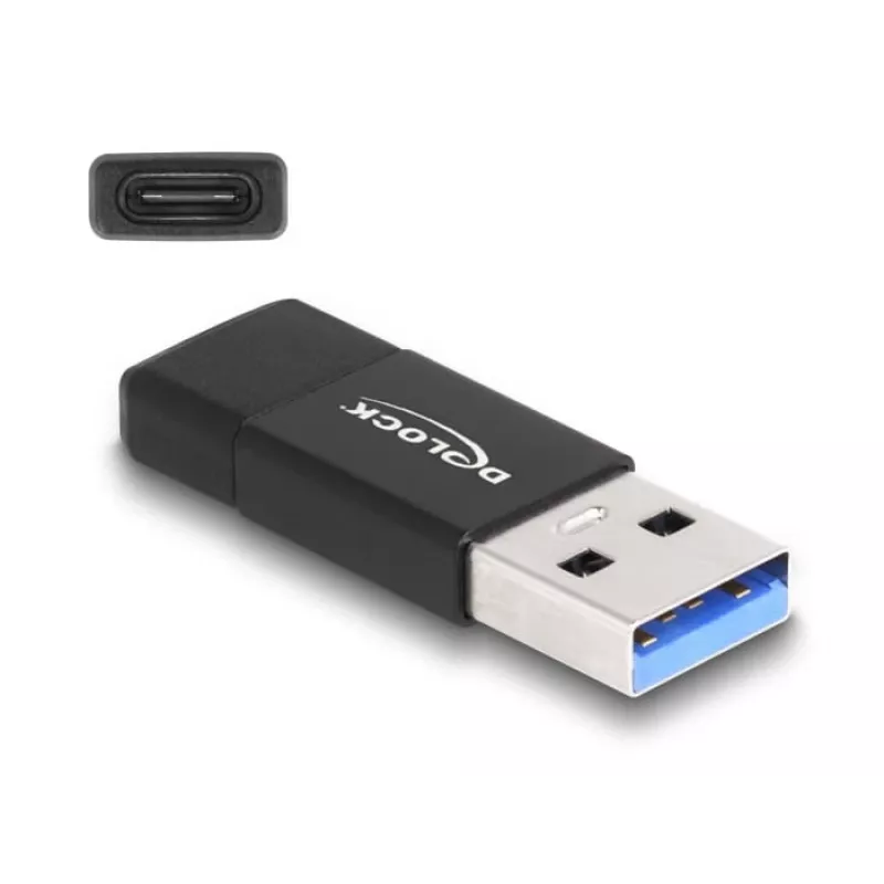 DeLOCK 60001 Adapter USB A USB C Schwarz