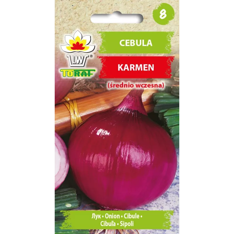 Onion Karmen Toraf Gemüsesamen, 3g-Packung