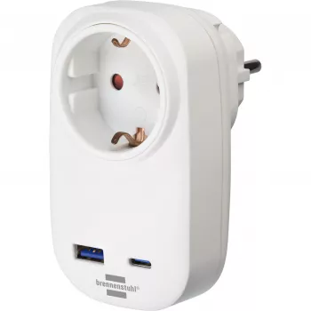 Netzstecker-Adapter Typ F Brennenstuhl 1508210010 Gerade Verbinder