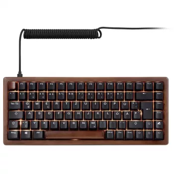 Sharkoon 100068081 Tastatur Home USB QWERTZ Deutsch Schwarz Holz 75%