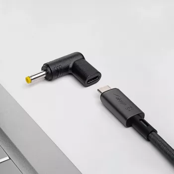 Kabeladapter Akyga AK-ND-C04 USB-C auf 4,0 x 1,7 mm Schwarz