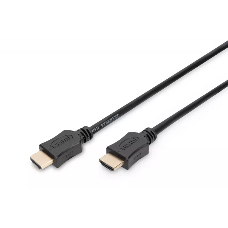 Assmann HDMI High Speed Verbindungskabel, Typ A Stecker/Stecker, 10,0 m, mit Ethernet, ehemals HDMI 1.4, UL, schwarz, vergoldet (AK-330107-100-S)