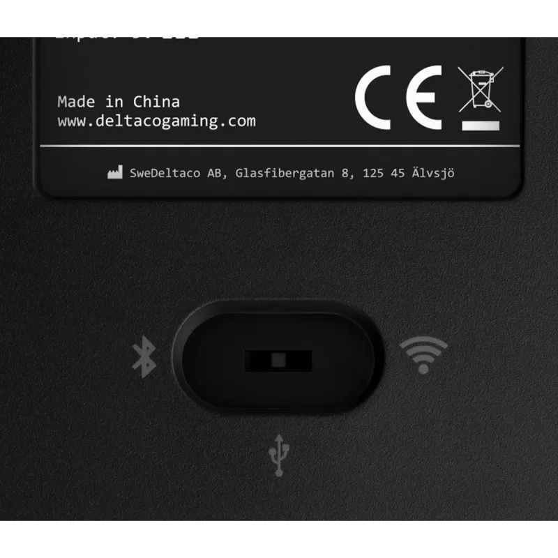 Deltaco GAM-100-DE - 65% - USB + Bluetooth - mechanischer Switch - QWERTZ - RGB-LED - Schwarz