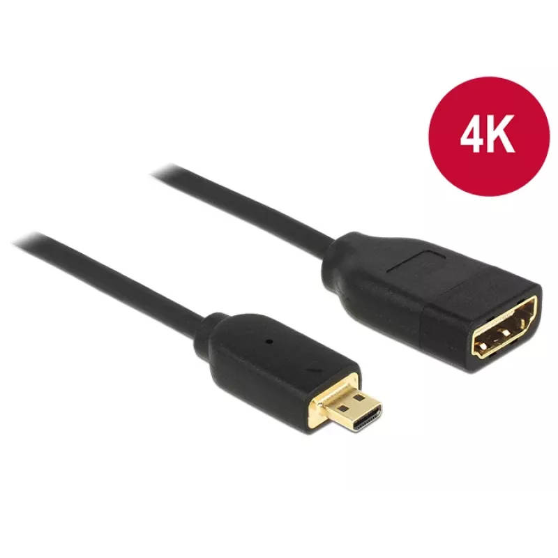 HDMI-Kabel DeLOCK 0,2 m HDMI-A/HDMI Micro-D