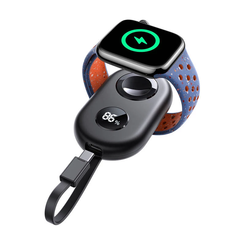 Kabelloses Induktionsladegerät Joyroom JR-W09 3W mit USB-C-Kabel für Apple Watch, Schwarz