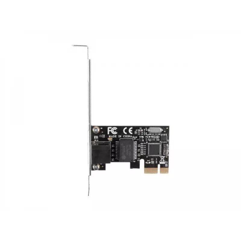 Interne Ethernet-Netzwerkkarte LANBERG PCE-1GB-201, PCI Express, 1× RJ-45 Gigabit (1000 Mbit/s), schwarz