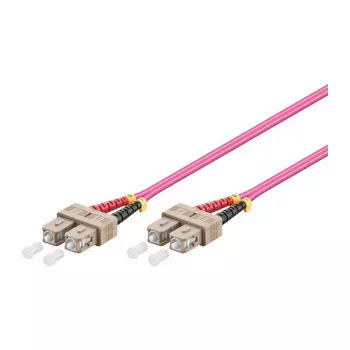 GoodConnections Patchkabel LWL Duplex OM4 (Multimode, 50/125) SC/SC, LSZH, umkehrbare Polarität, 0,5 m,